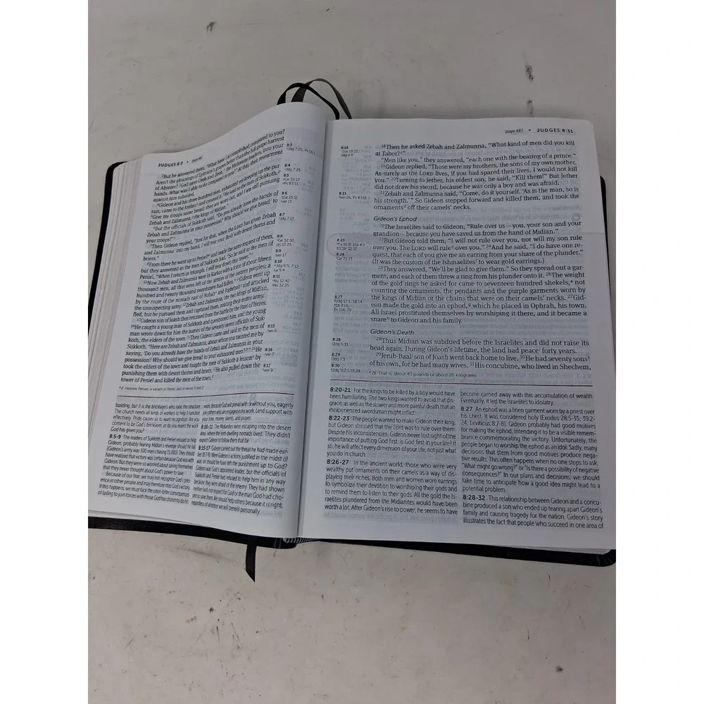 NIV Life Application Study Bible, 3rd Edition, Bonded Leather Black,  Large Txt